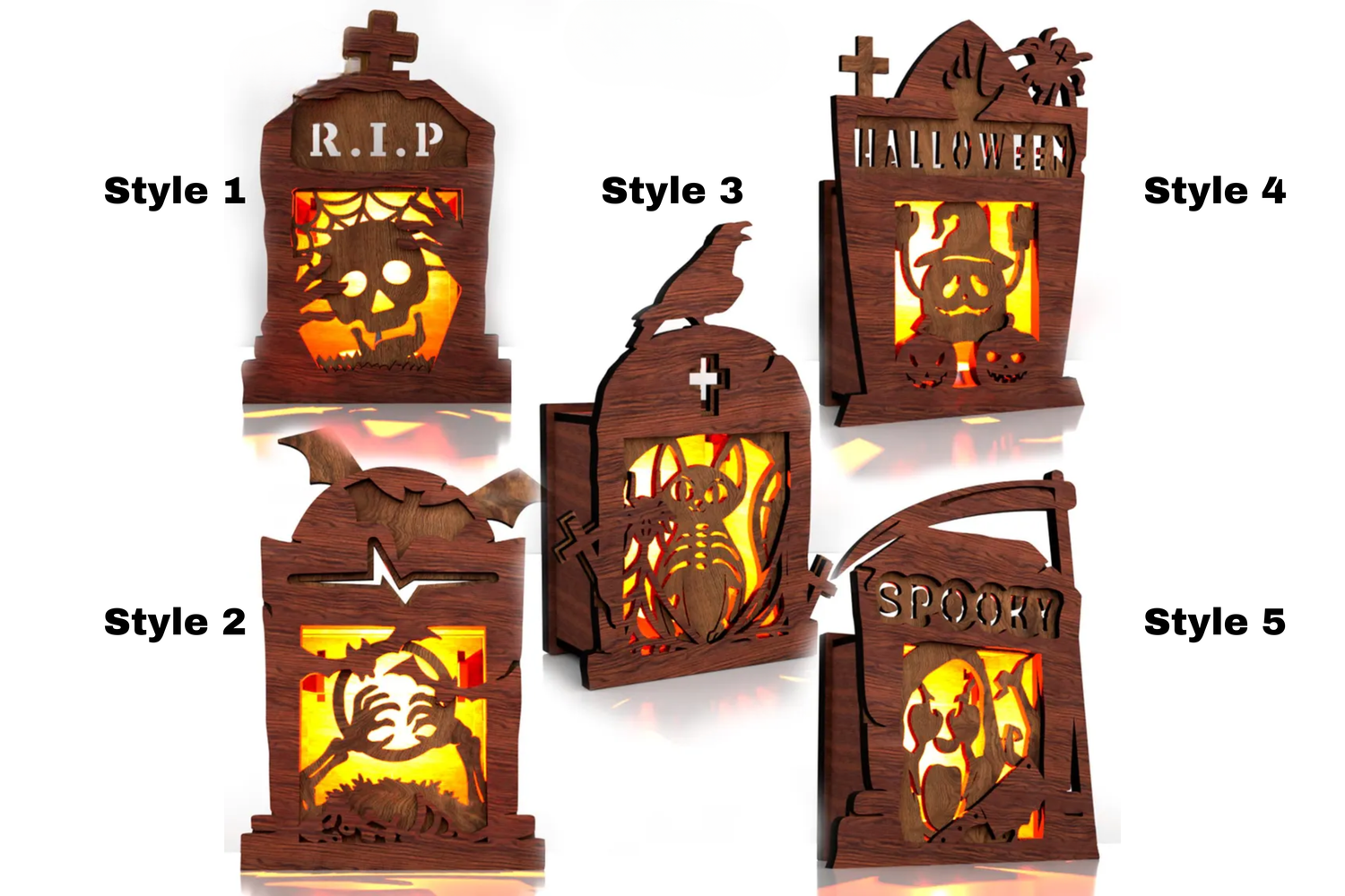Halloween Tombstone Candle Holder Lantern
