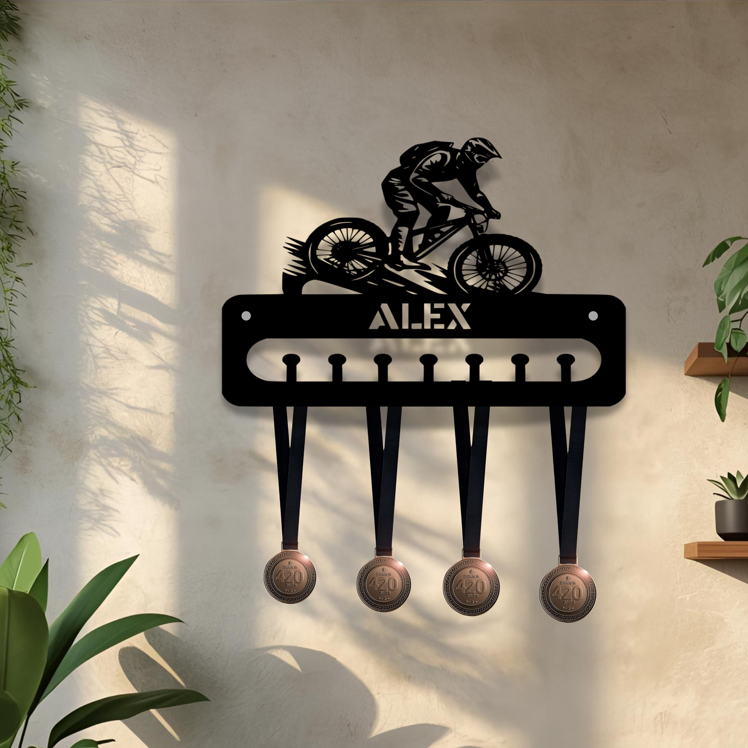Mountain Bike MTB Personalised Medal Hanger