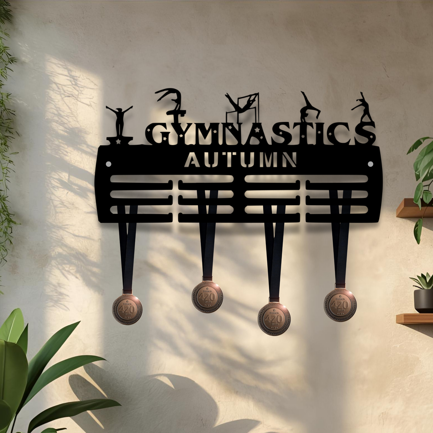 Personalised Gymnastics Medal Hanger