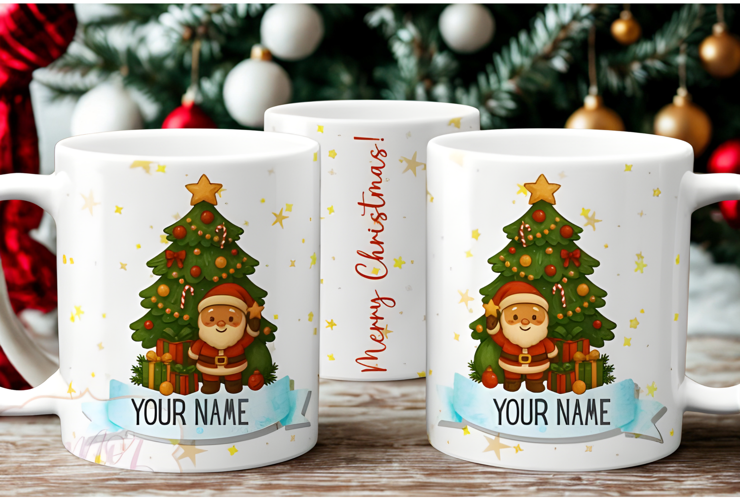 Personalised Santa Christmas Mug