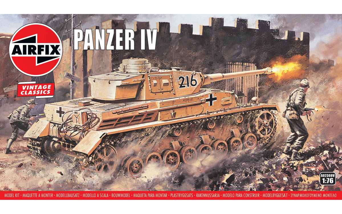 Airfix 1/72 Panzer IV Tank military Scale Model Kit WW2