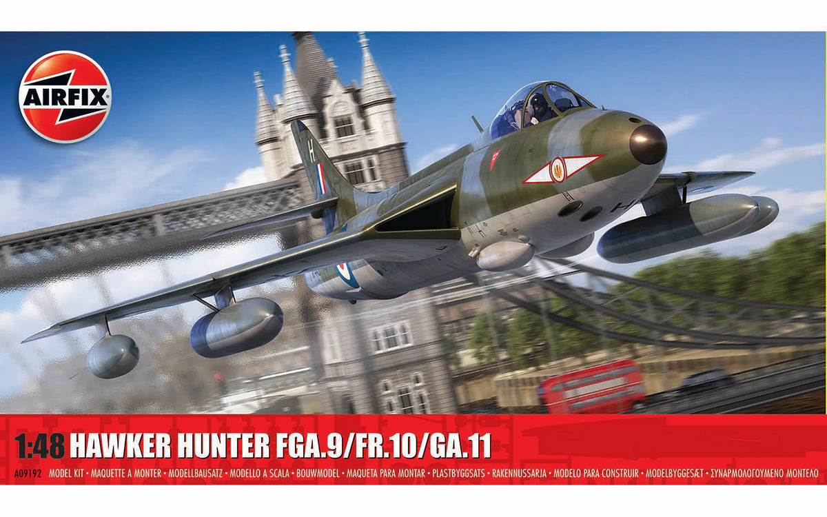 Airfix 1/48 Hawker Hunter FGA.9/FR.10/GA.11 aircraft Scale Model Kit
