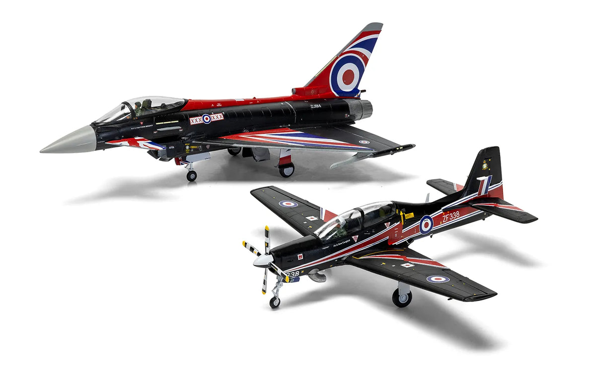 Airfix 1/72 Eurofighter Typhoon FGR.4 (Blackjack) + Shorts Tucano T.1 (Twin Pack) Scale model kit