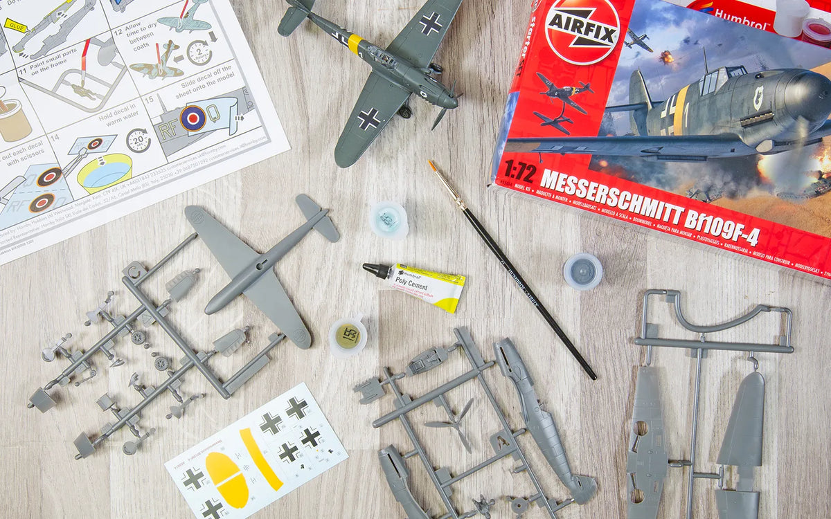 Airfix 1/72 Starter Set Messerschmitt Bf-109 F-4 Aircraft Scale model Kit
