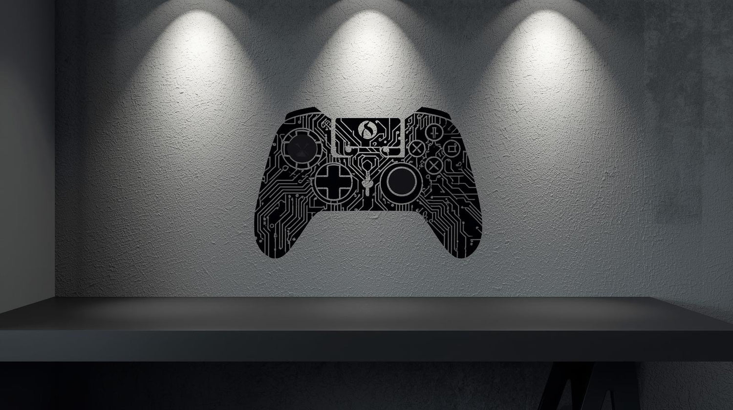 Gaming controller wall vinyl decal sticker