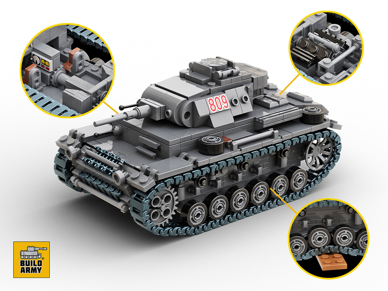 Panzer 3 Tank Building Block Set