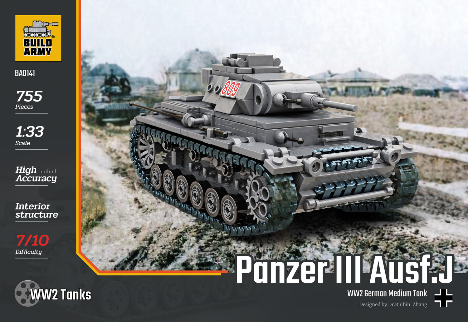 Panzer 3 Tank Building Block Set