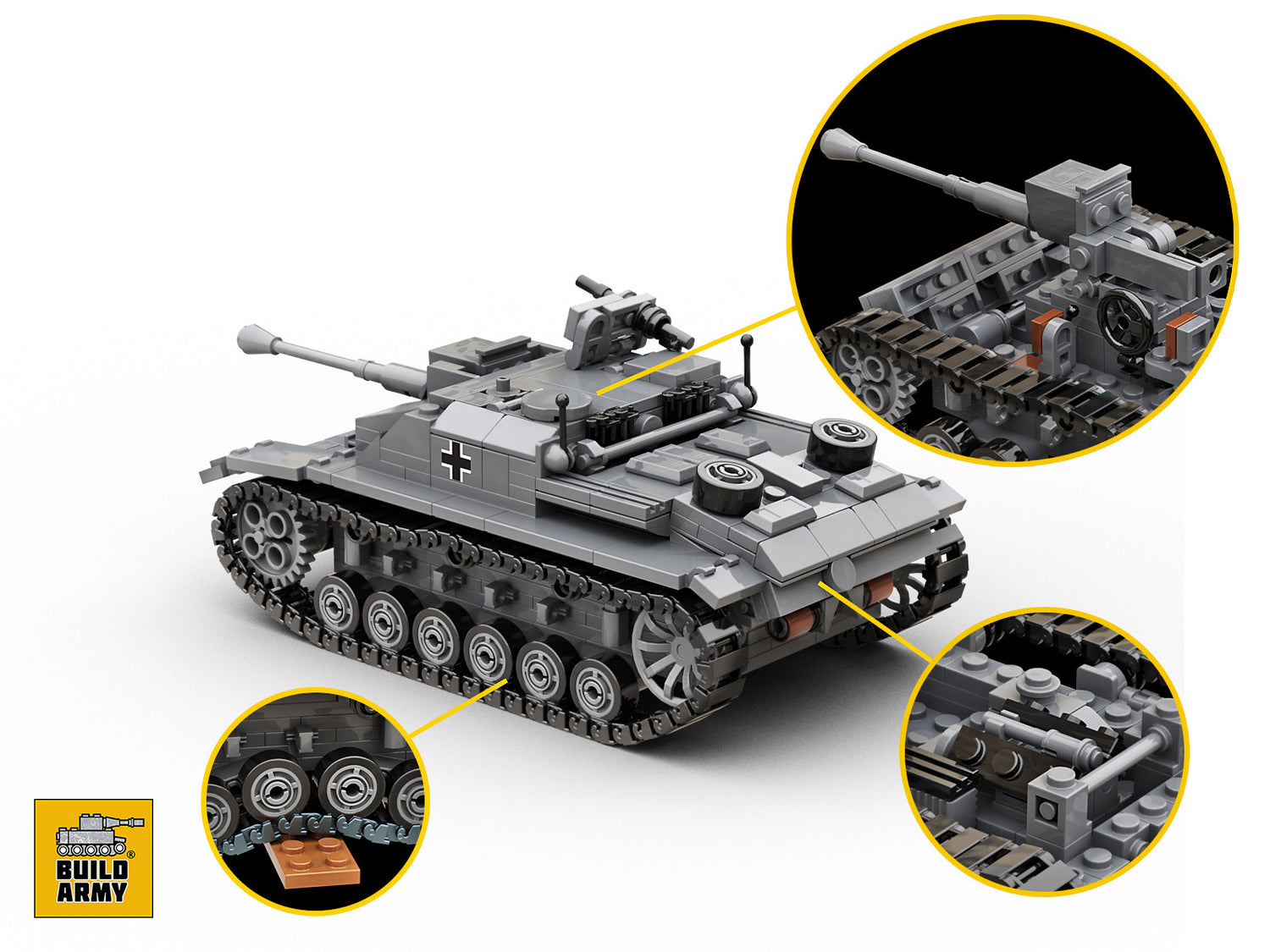 StuG lll Ausf. G Tank Destroyer Tank Building Block Set
