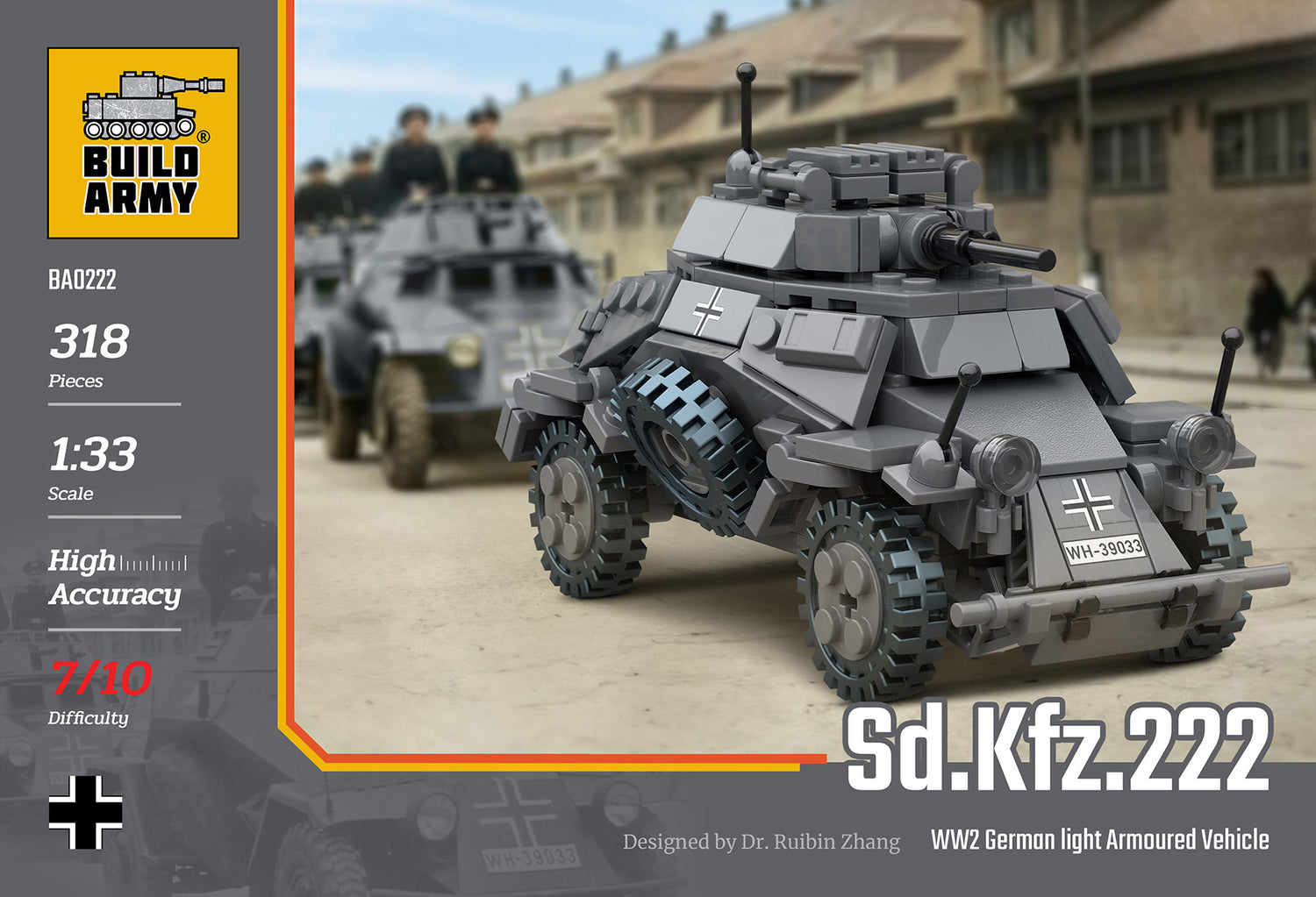 Sd. Kfz. 222 Armoured Vehicle Buildamy Military Building Block Set