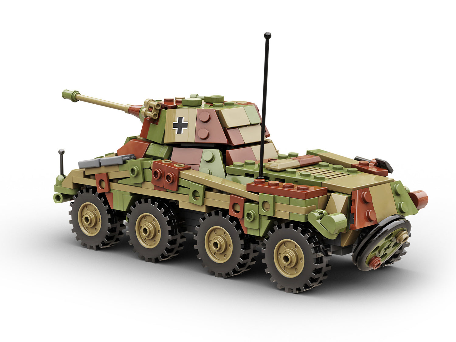 Build Army Sd.Kfz.234/2 Puma Tank 1:33 Brick Model 508pcs B0234C