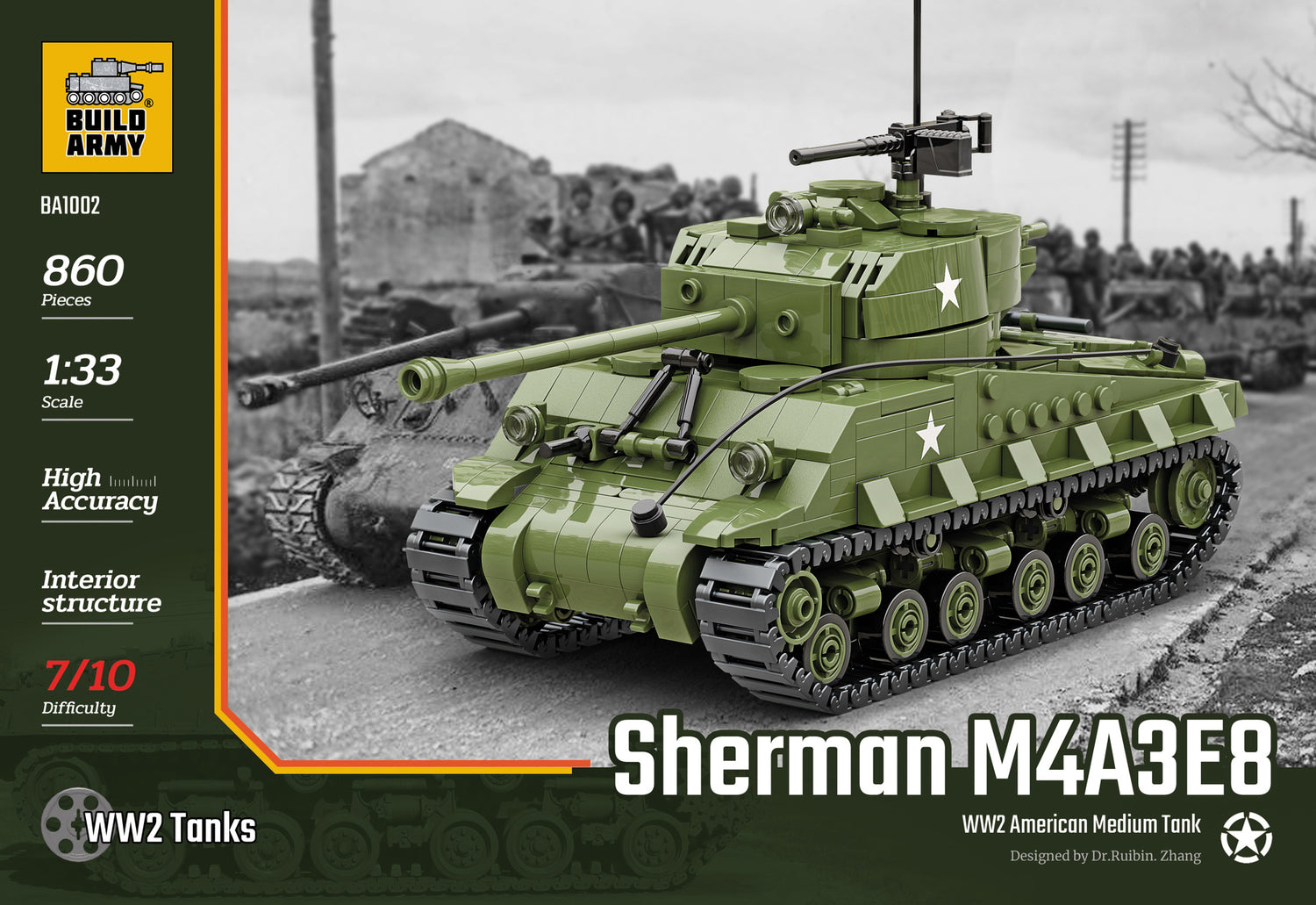 M4A3E8 Easy8 Buildamy Military Building Block Set