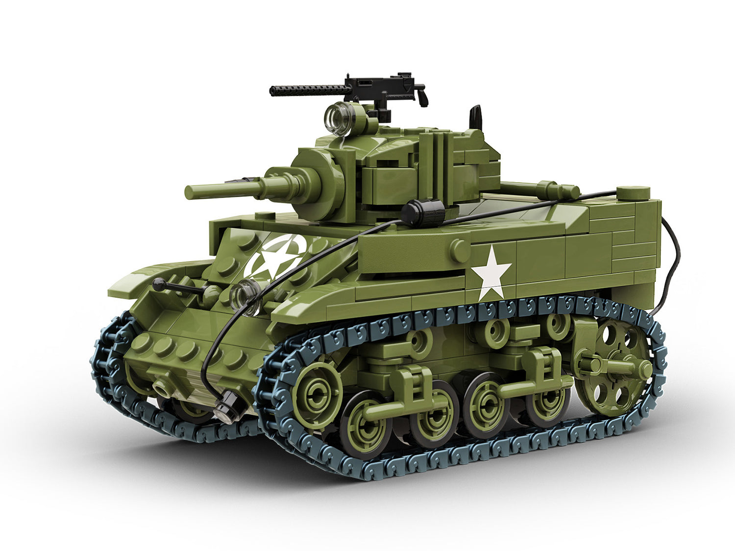 M5A1 Stuart Light Tank Buildamy Military Building Block Set