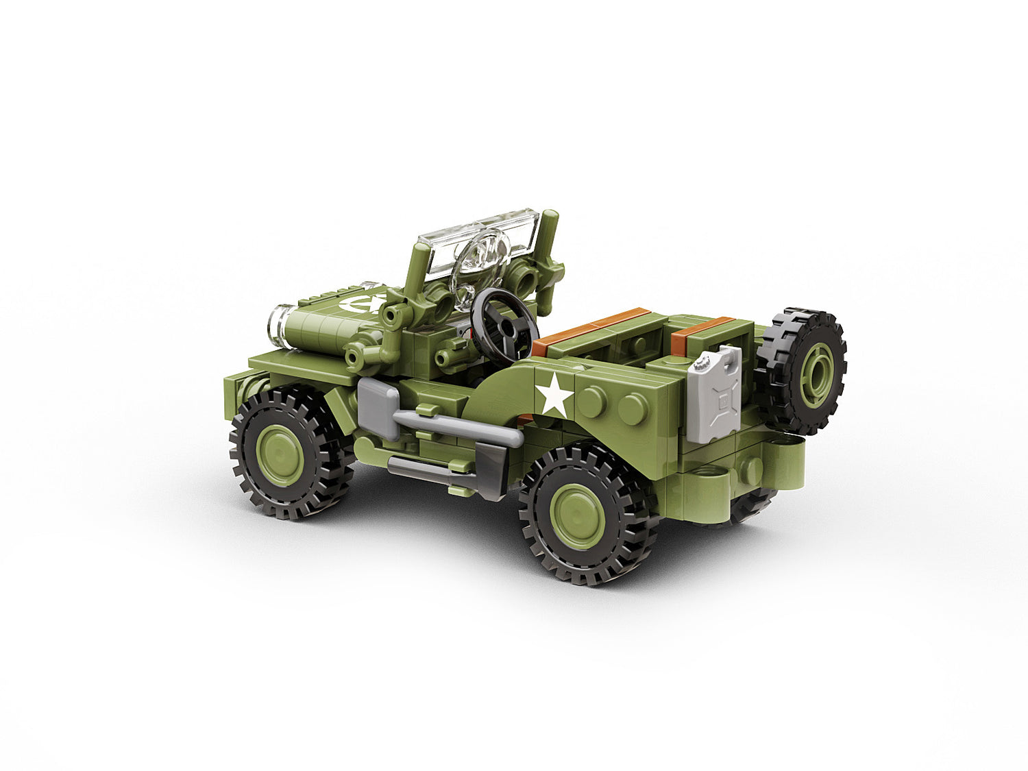 Willys MB Jeep Utility Vehicle Buildamy Military Building Block Set