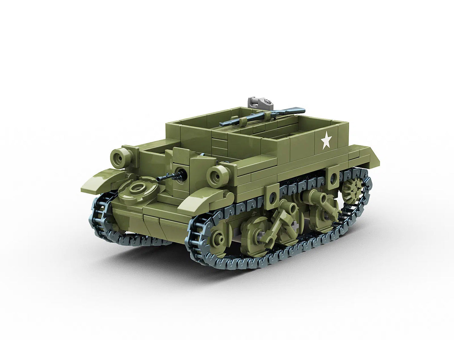 Carrier Armoured Tracked Vehicle Buildamy Military Building Block Set