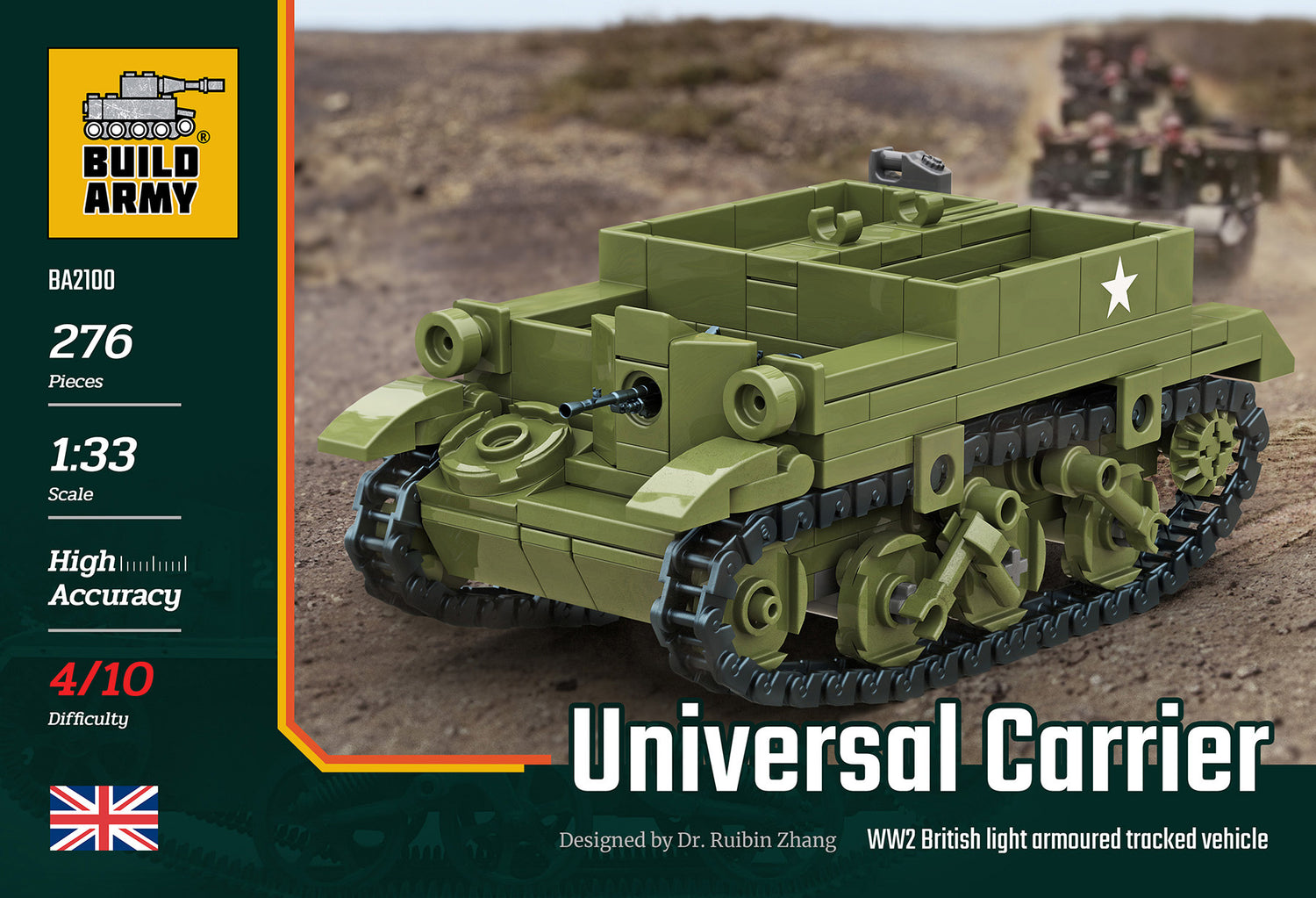 Carrier Armoured Tracked Vehicle Buildamy Military Building Block Set