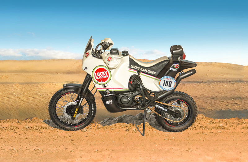 Italeri 1/9 Cagiva Elefant 850 Paris-Dakar 1987 Motorbike Scale Model Kit 4643
