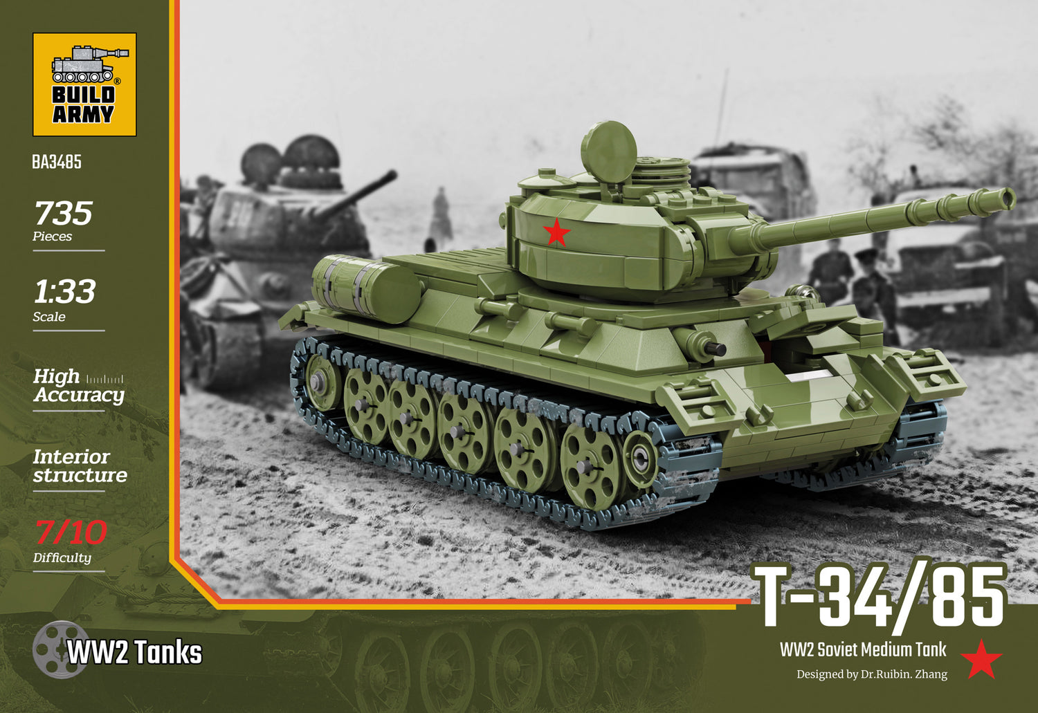 Soviet T34/85 Buildamy Military Building Block Set