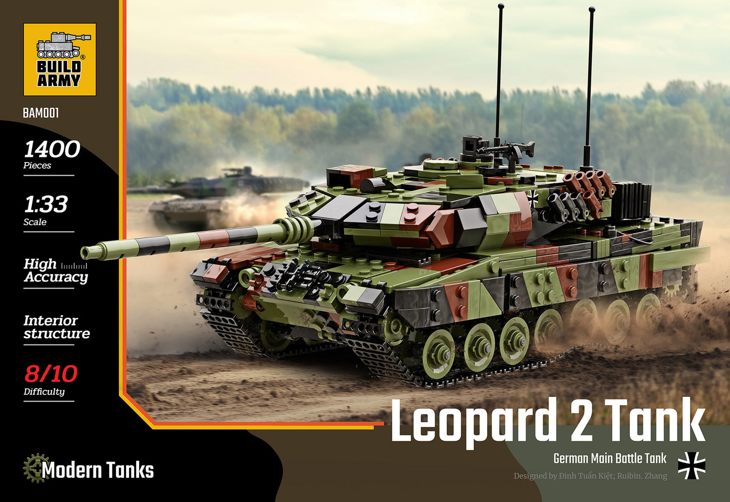 Leopard 2A6 Main Battle Tank Military Building Block Set
