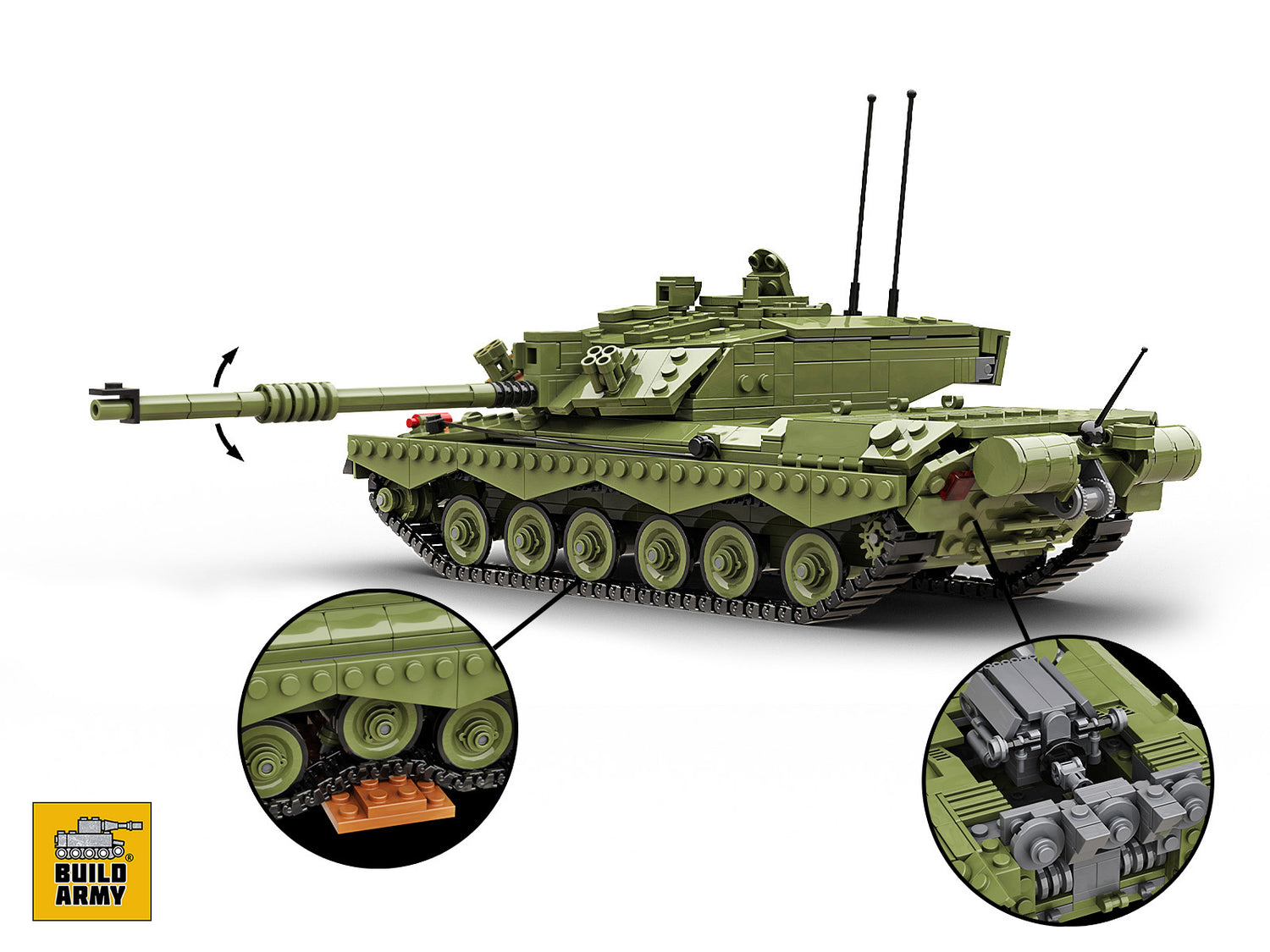 Challenger 2 Main Battle Tank Military Building Block Set
