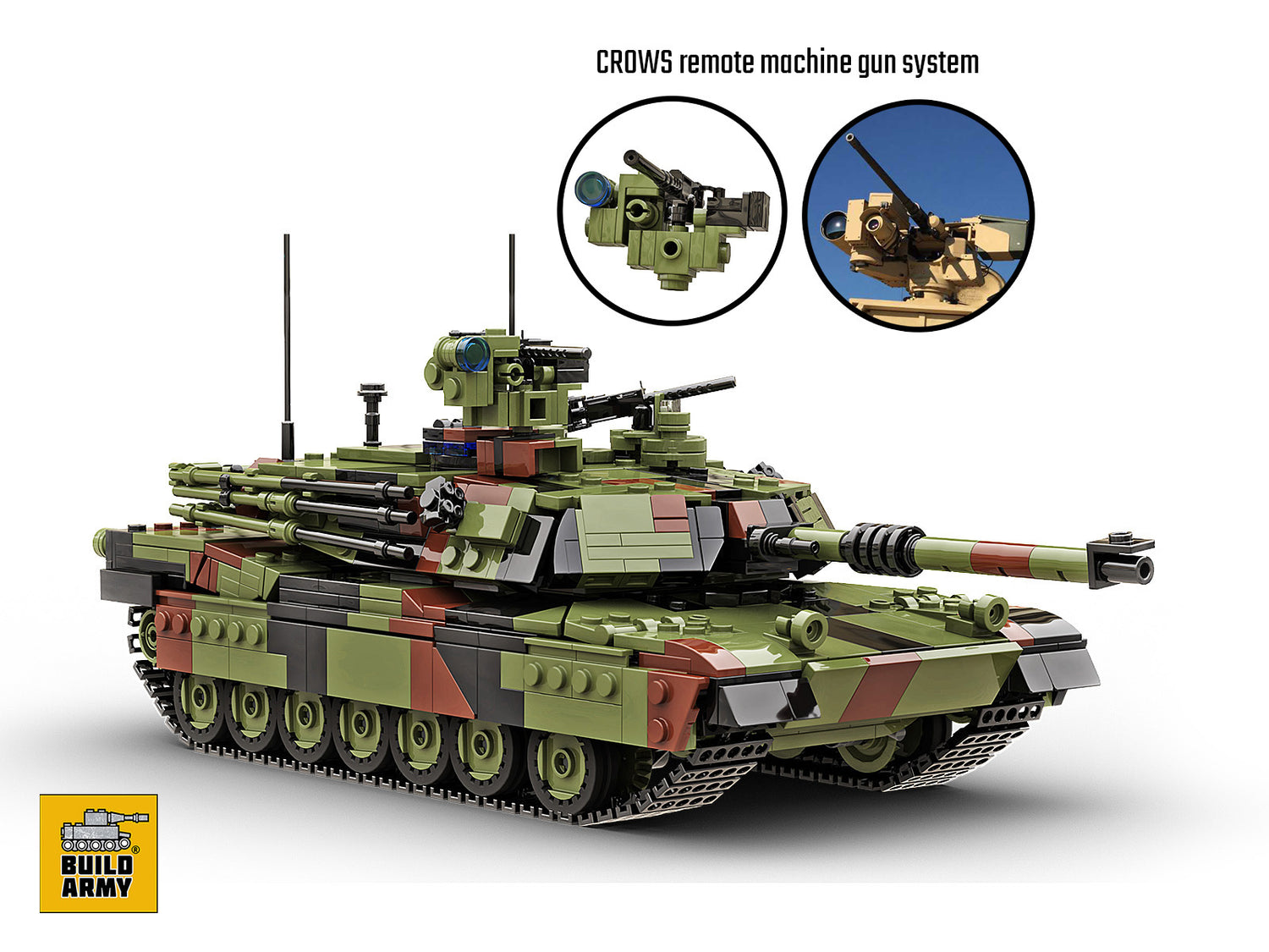 M1A2 Abrams Main Battle Tank Military Building Block Set