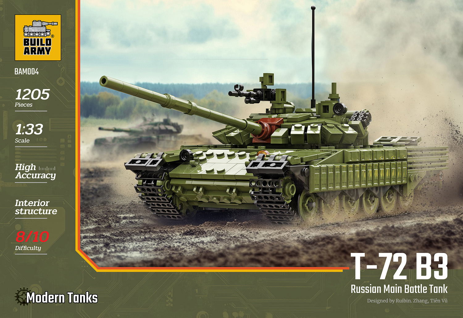 T-72 B3 Main Battle Tank Military Building Block Set