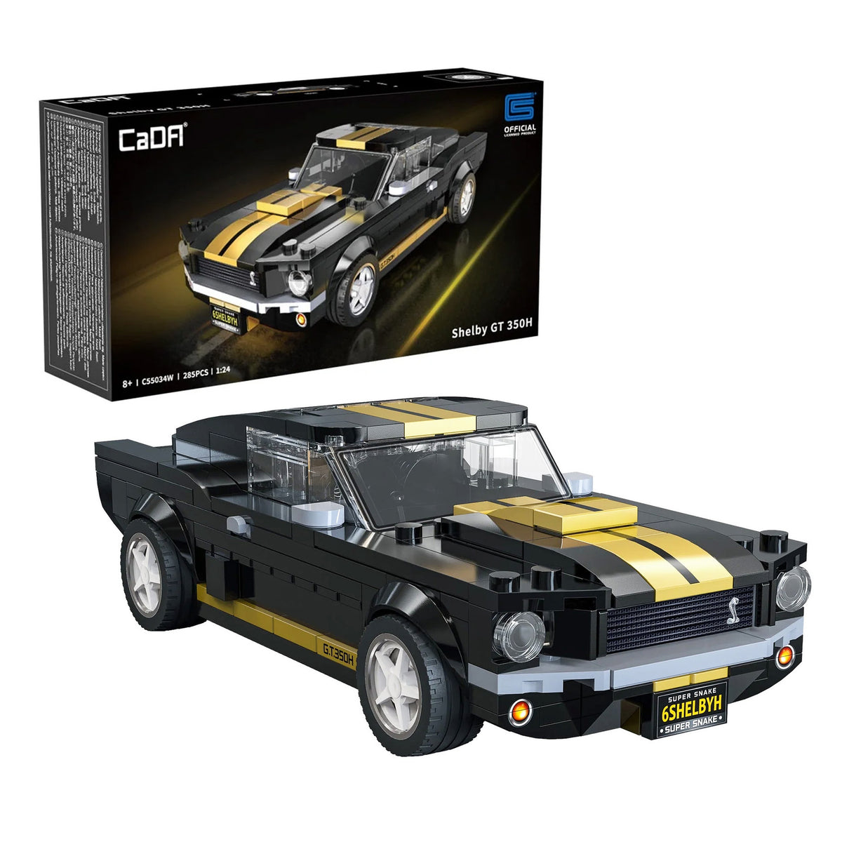 CaDA 1:24 Ford Shelby Mustang GT 350H - 285 pcs Car Building Brick Set C55034W