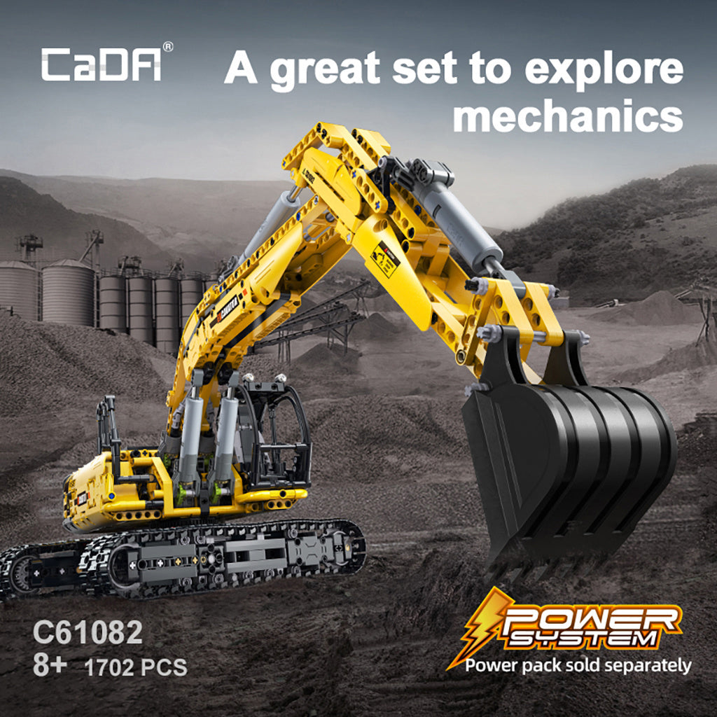 Cada Functional Excavator - 1702 pcs Digger Block Model Kit C61082W