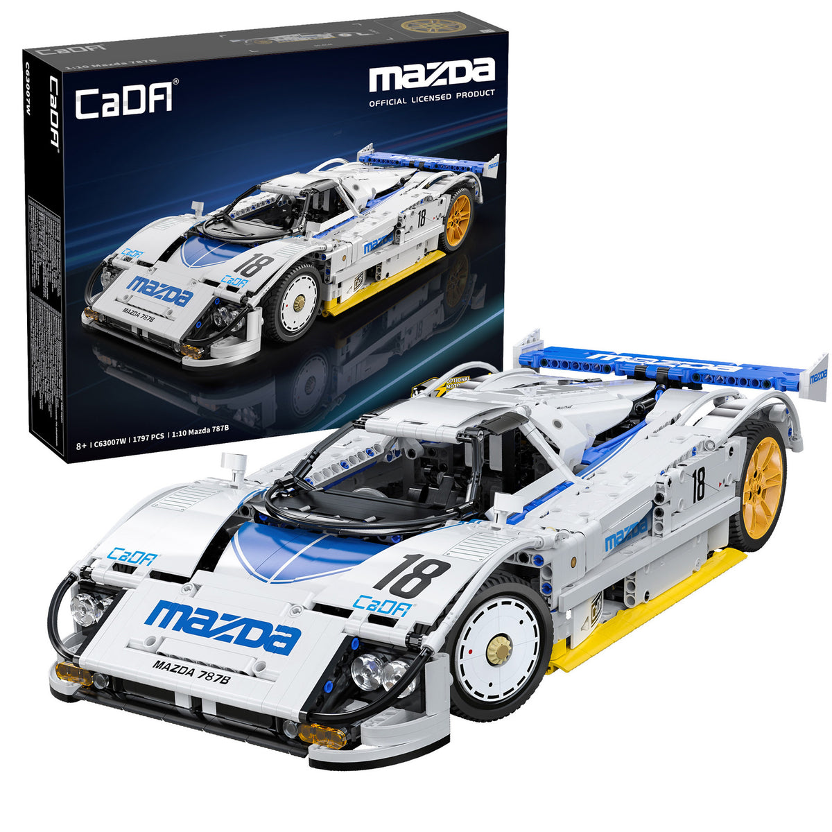 CaDA 1:10 Mazda 787B Race Car - 1797 pcs Building Block Set  C63007W