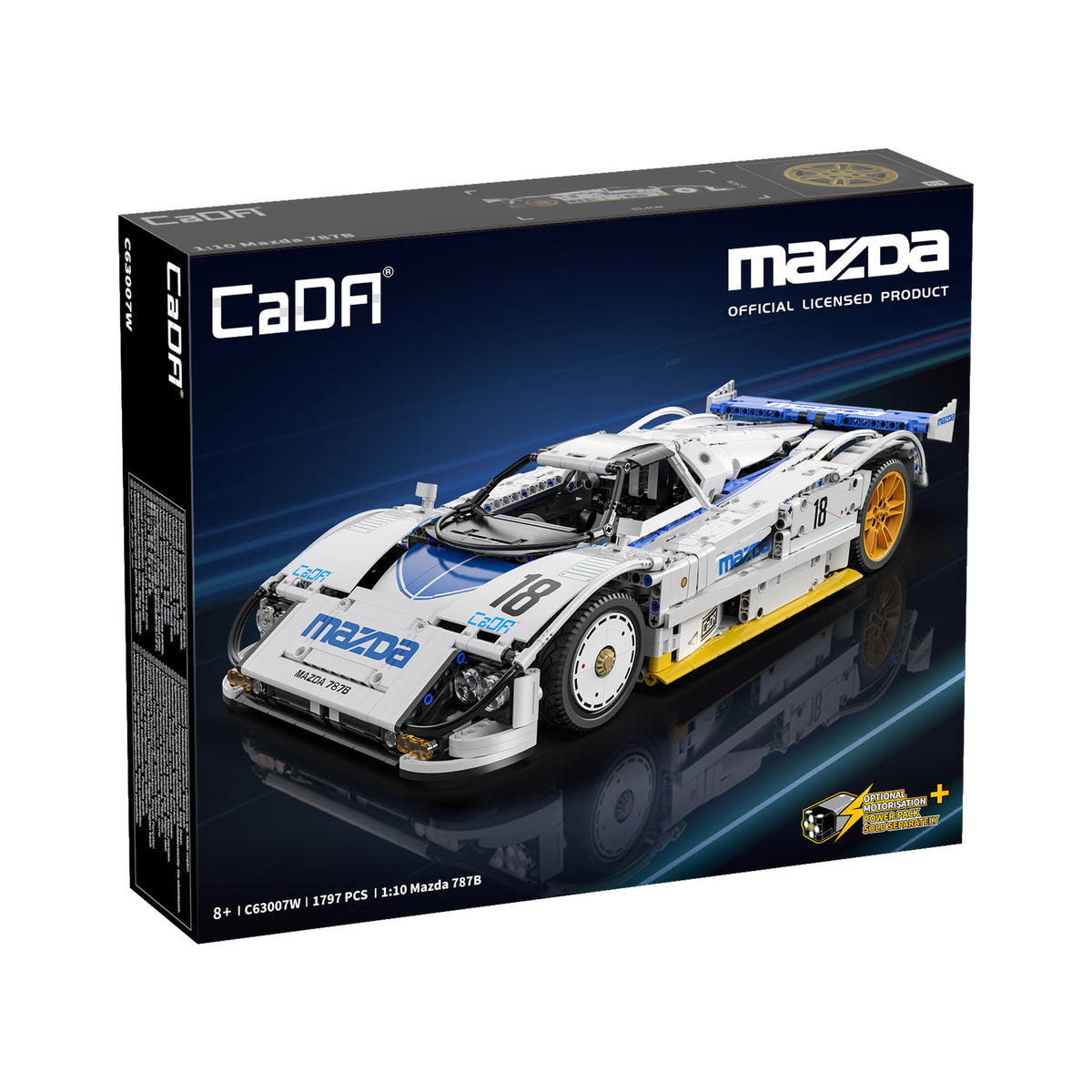 CaDA 1:10 Mazda 787B Race Car - 1797 pcs Building Block Set  C63007W