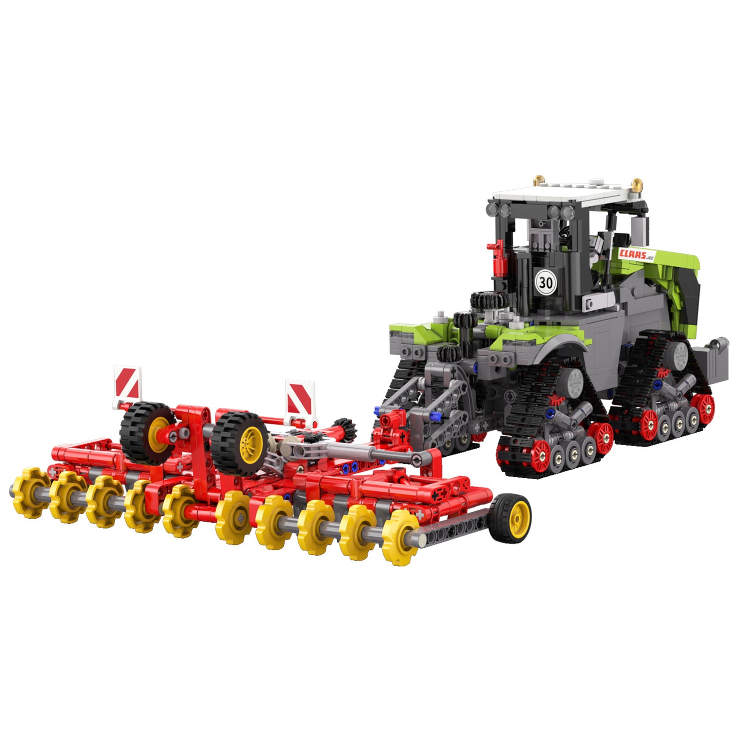CaDA CLAAS XERION 5000 TRAC TS Tractor - 1336 pcs Farm building Block Set C65012W