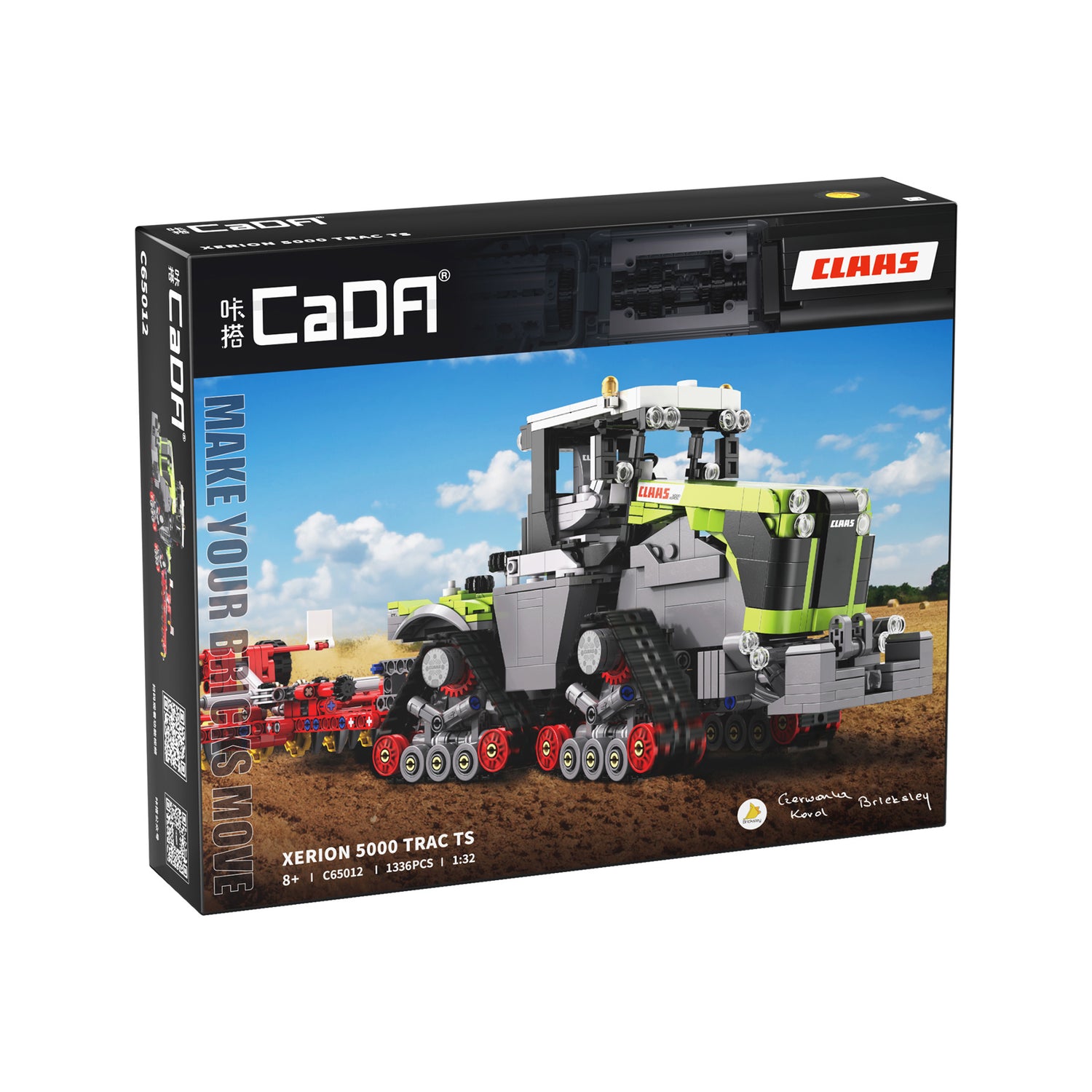 CaDA CLAAS XERION 5000 TRAC TS Tractor - 1336 pcs Farm building Block Set C65012W