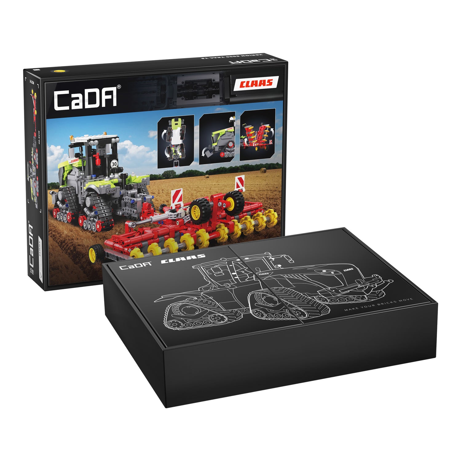 CaDA CLAAS XERION 5000 TRAC TS Tractor - 1336 pcs Farm building Block Set C65012W