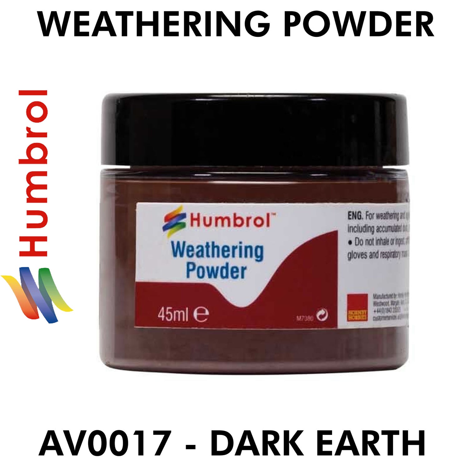 Humbrol WEATHERING POWDER 45ml Full Range - Model Railways Crafts War Gaming