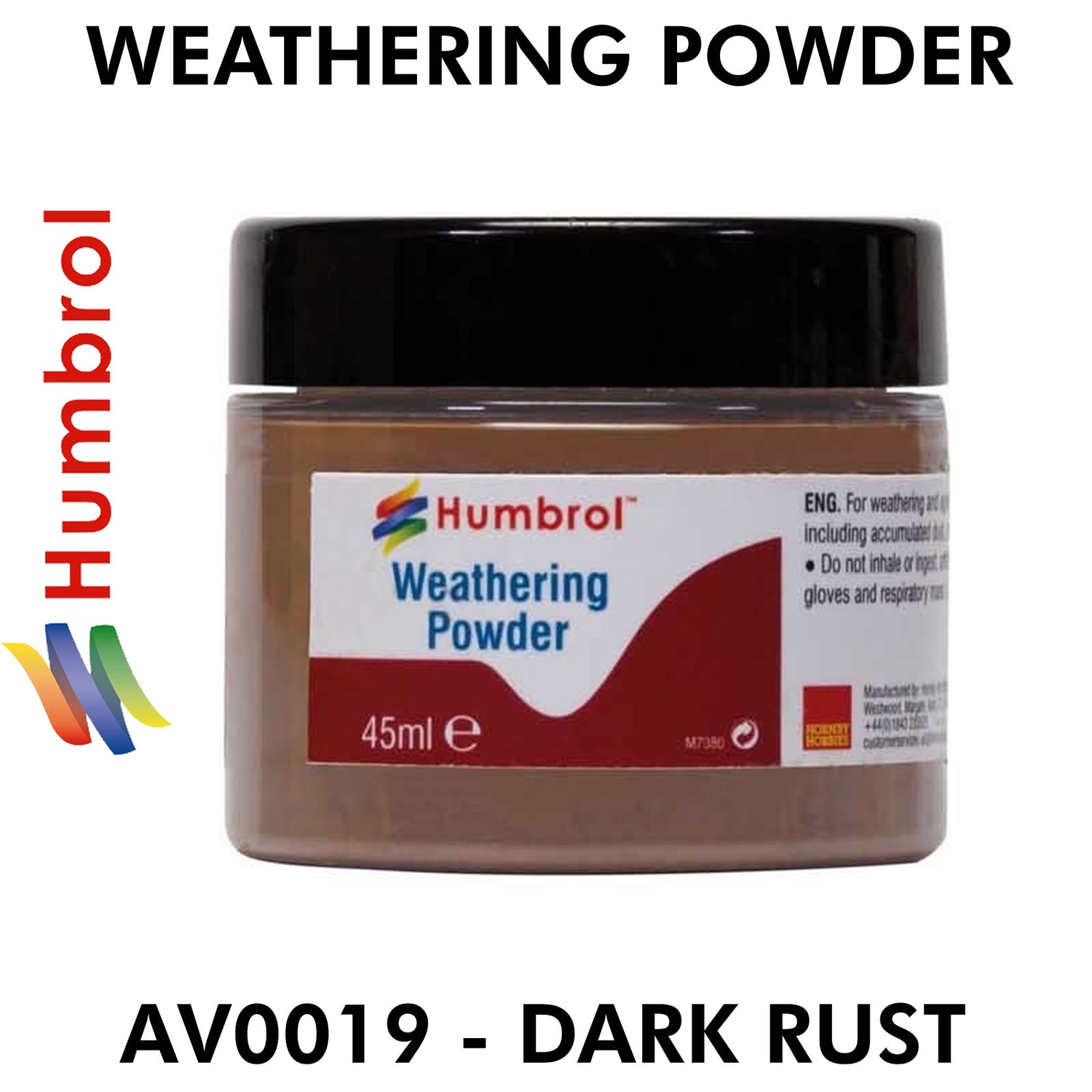 Humbrol WEATHERING POWDER 45ml Full Range - Model Railways Crafts War Gaming
