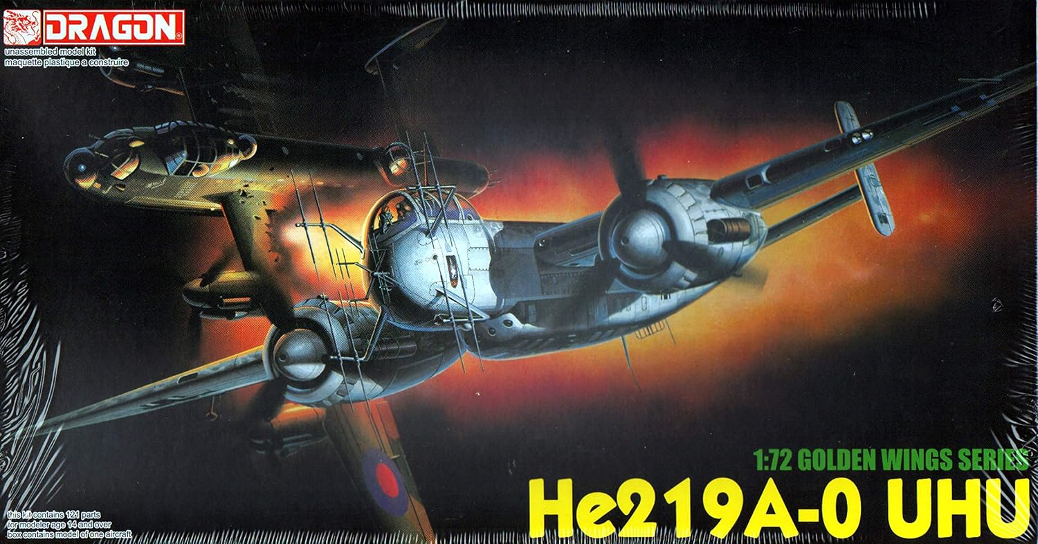 DRAGON 1/72 Heinkel He 219A-0 Uhu (Eagle-Owl) Aircraft Model Kit New Tools D5005
