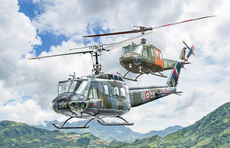 Italeri 1/48 AB.205 / UH-1D "SAR" Search & Rescue Helicopter Scale Model Kit 2845