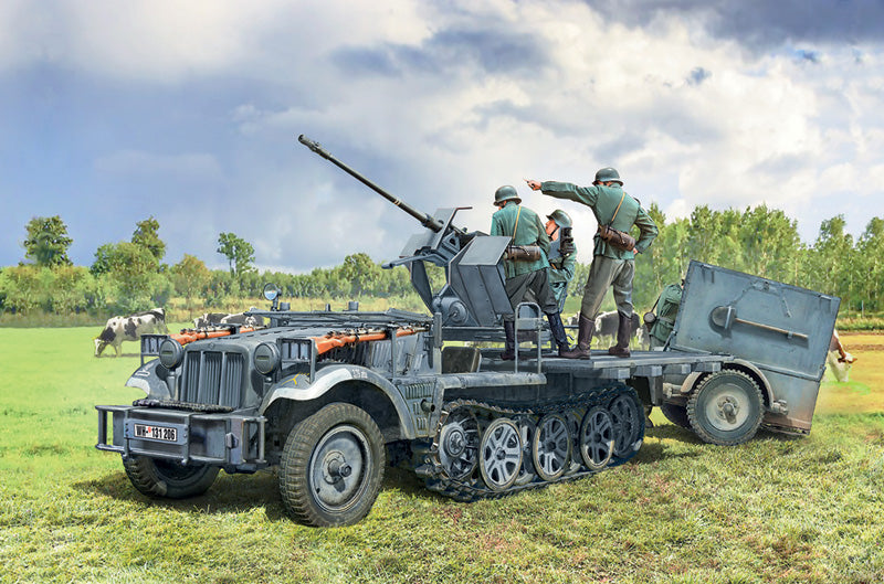 Italeri 1/35 Sd.Kfz 10/4 with Flak 30 and Crew Scale Model Kit 6395