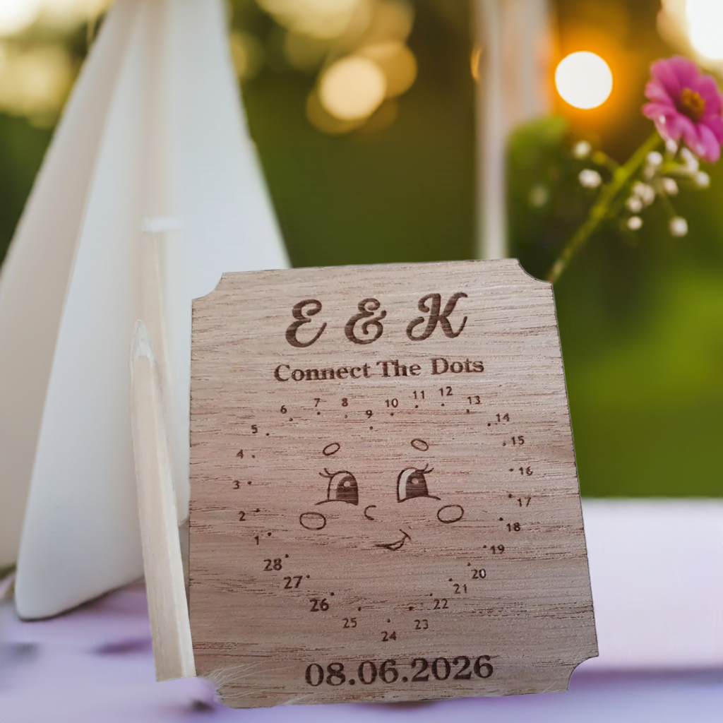 Personalised Table Top Wedding Games | Wedding Favours | Wedding Keepsake | Dot 2 Dot | Kids Games