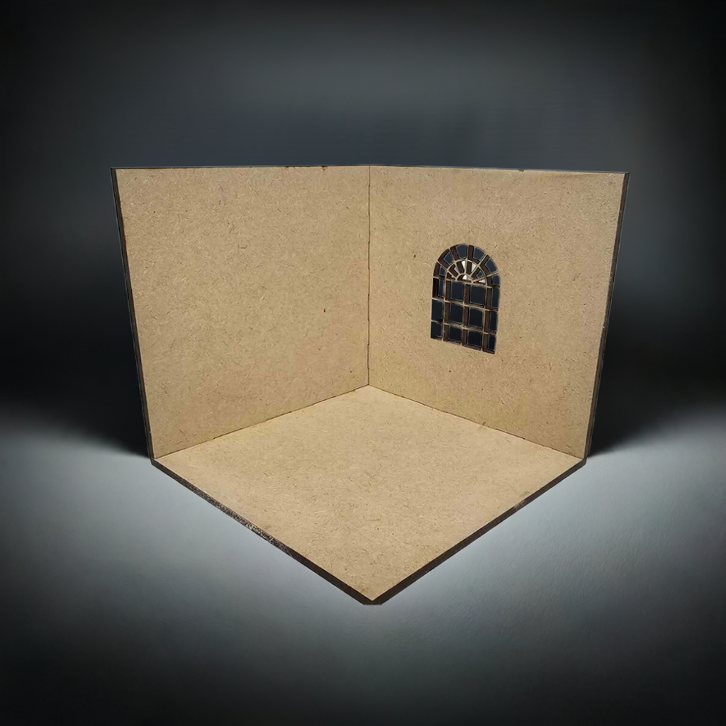 Doll house Miniature Roombox | 2 Sided | 1 Window | Room Box | 1:6 or 1;12 Scale Miniature | Diorama | Room box Kit | Dollhouse Kit | Corner