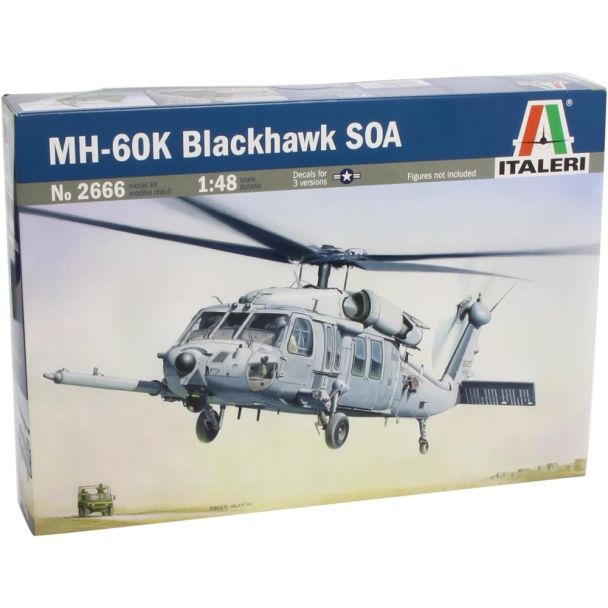 Italeri 1/48 MH-60K Blackhawk SOA Helicopter Scale Model Kit 2666