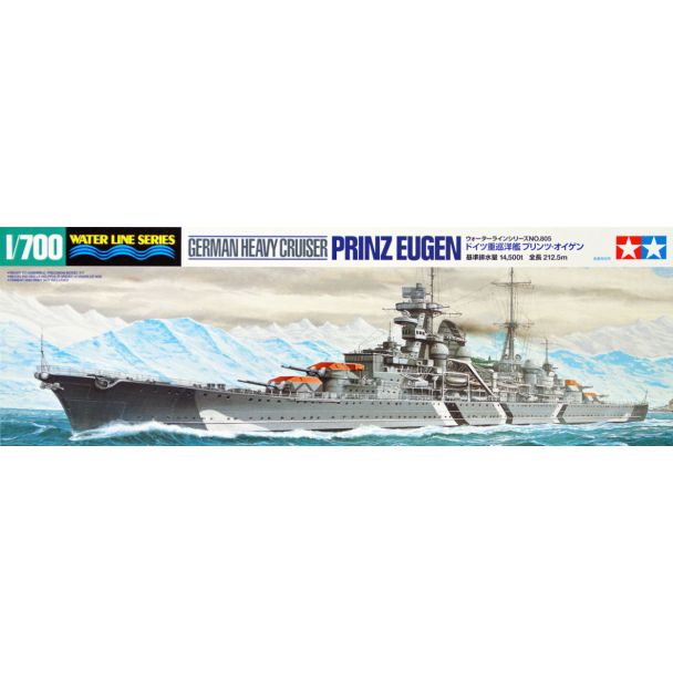 Tamiya 31805 German Heavy Cruiser Prinz Eugen 1/700 Model Boat