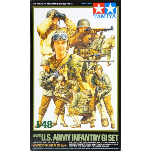Tamiya 1/48 WWII US ARMY INFANTRY GI SET Figures model set kit 32513