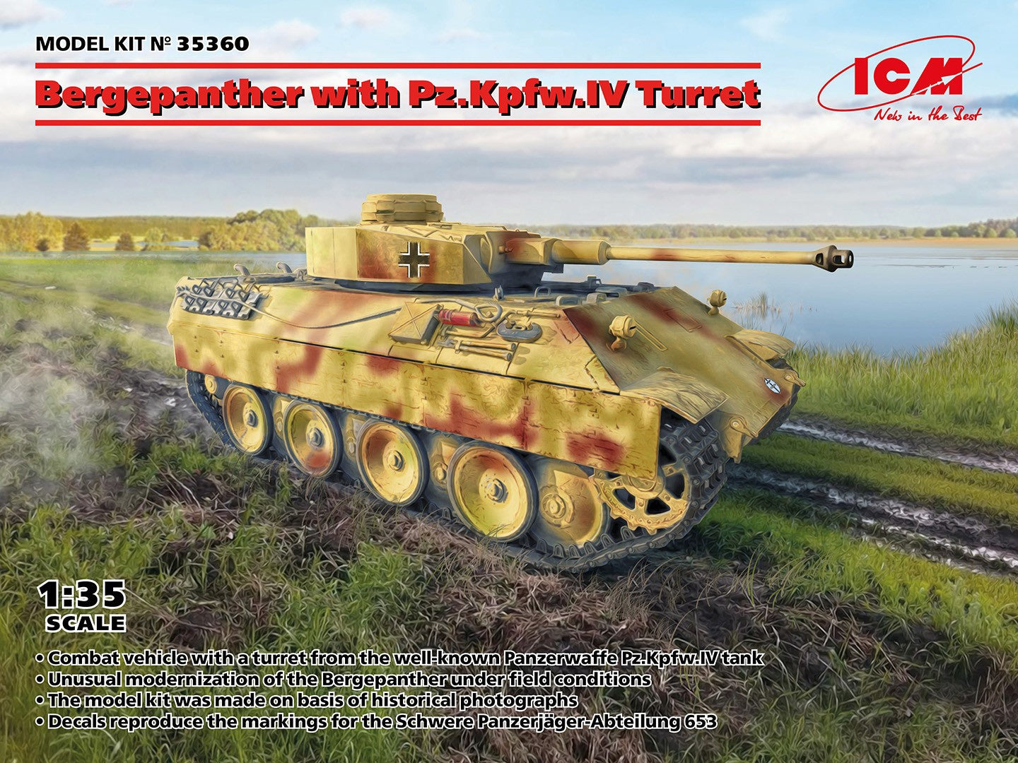 ICM 1/35 Tank Bergepanther with Pz.Kpfw.IV Turret ICM35360