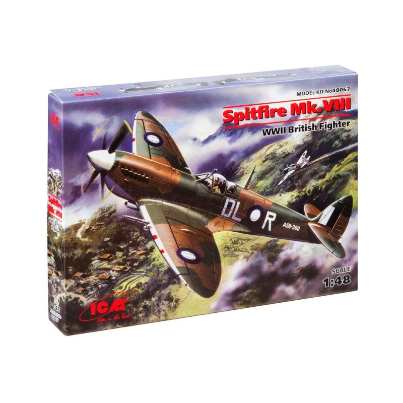 ICM 1/48 Spitfire Mk.VIII WWII British Fighter Plane Scale Model Kit
