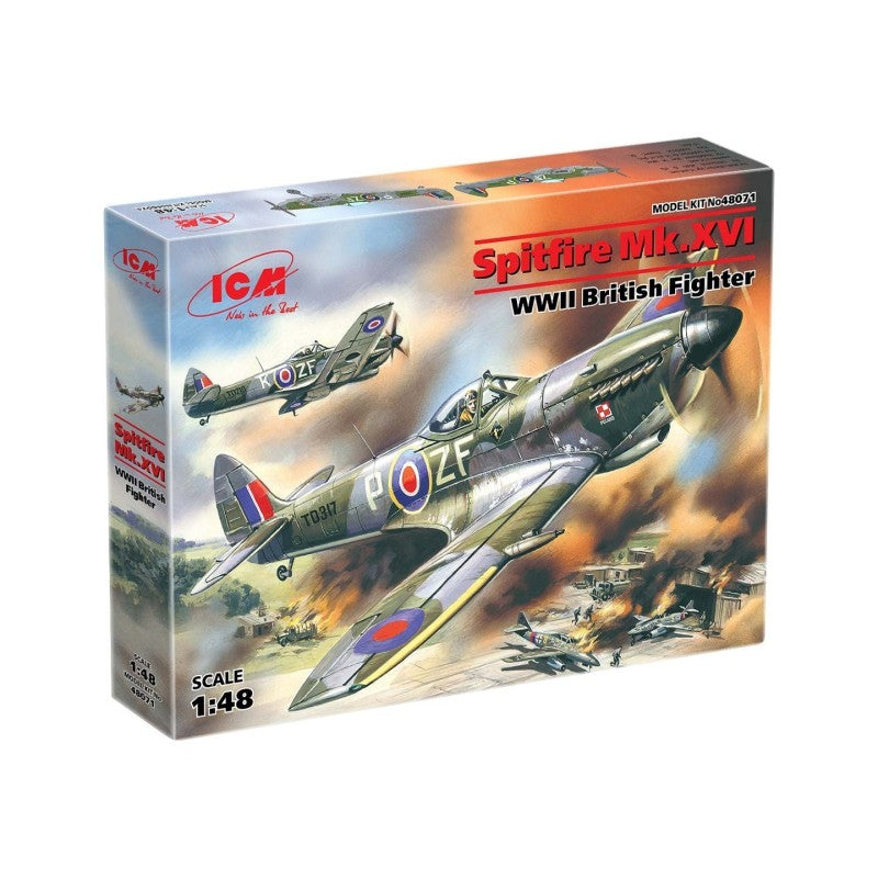 ICM 1/48 Spitfire Mk.XVI WWII British Fighter Scale Model Kit