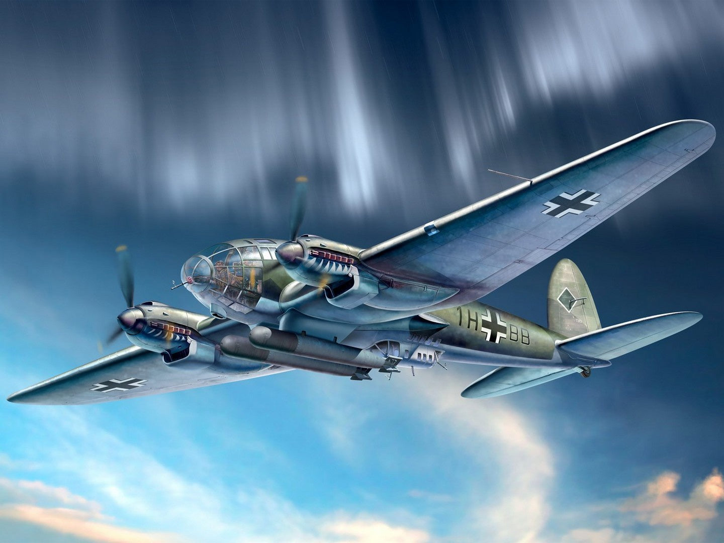 ICM 1/48 He 111H-6 WWII German Bomber Scale Model Kit 48262