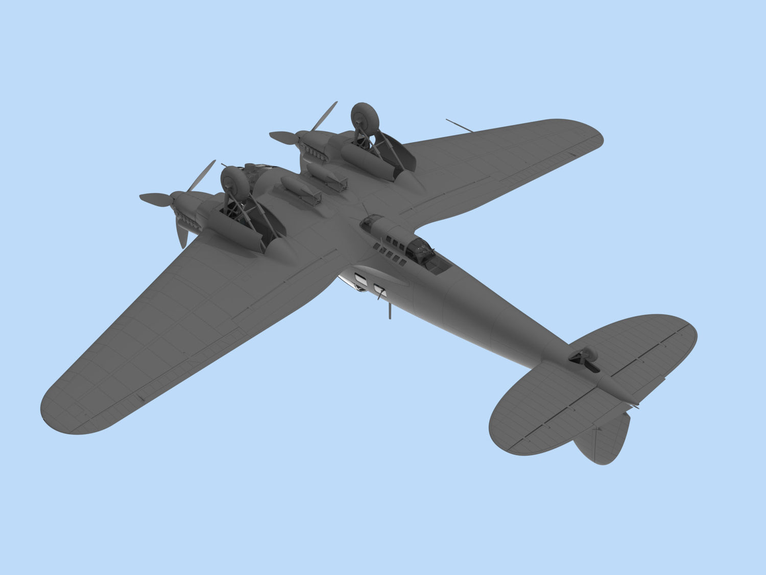 ICM 1/48 He 111H-6 WWII German Bomber Scale Model Kit 48262