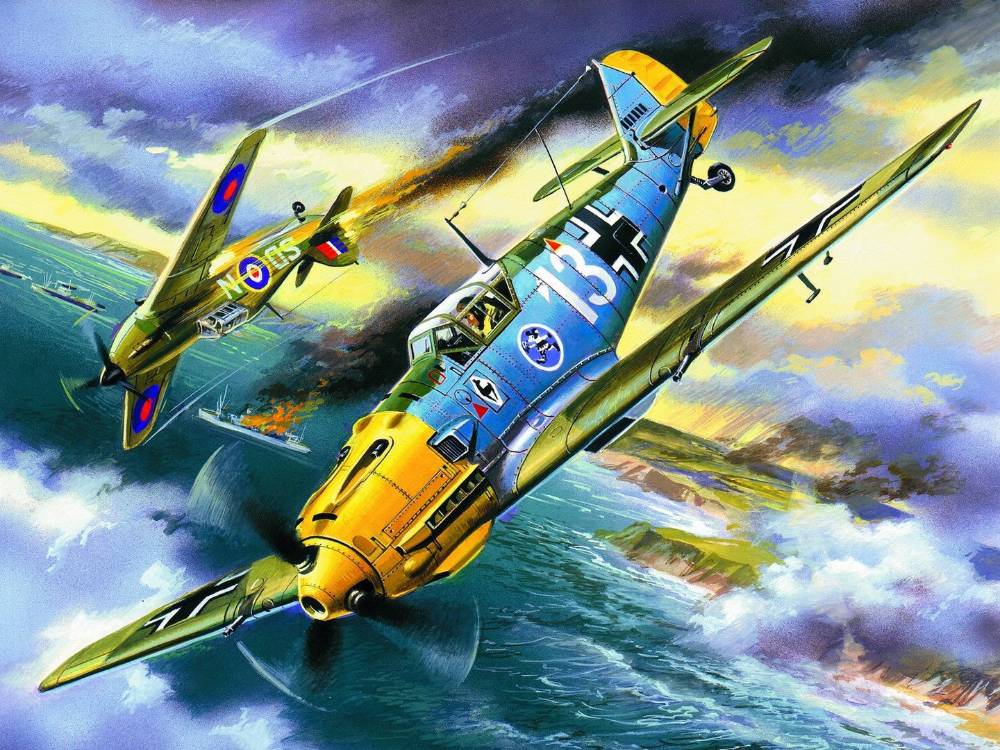 ICM 1/72 Messerschmitt Bf 109E-3 WWII German Fighter Plane ICM72131