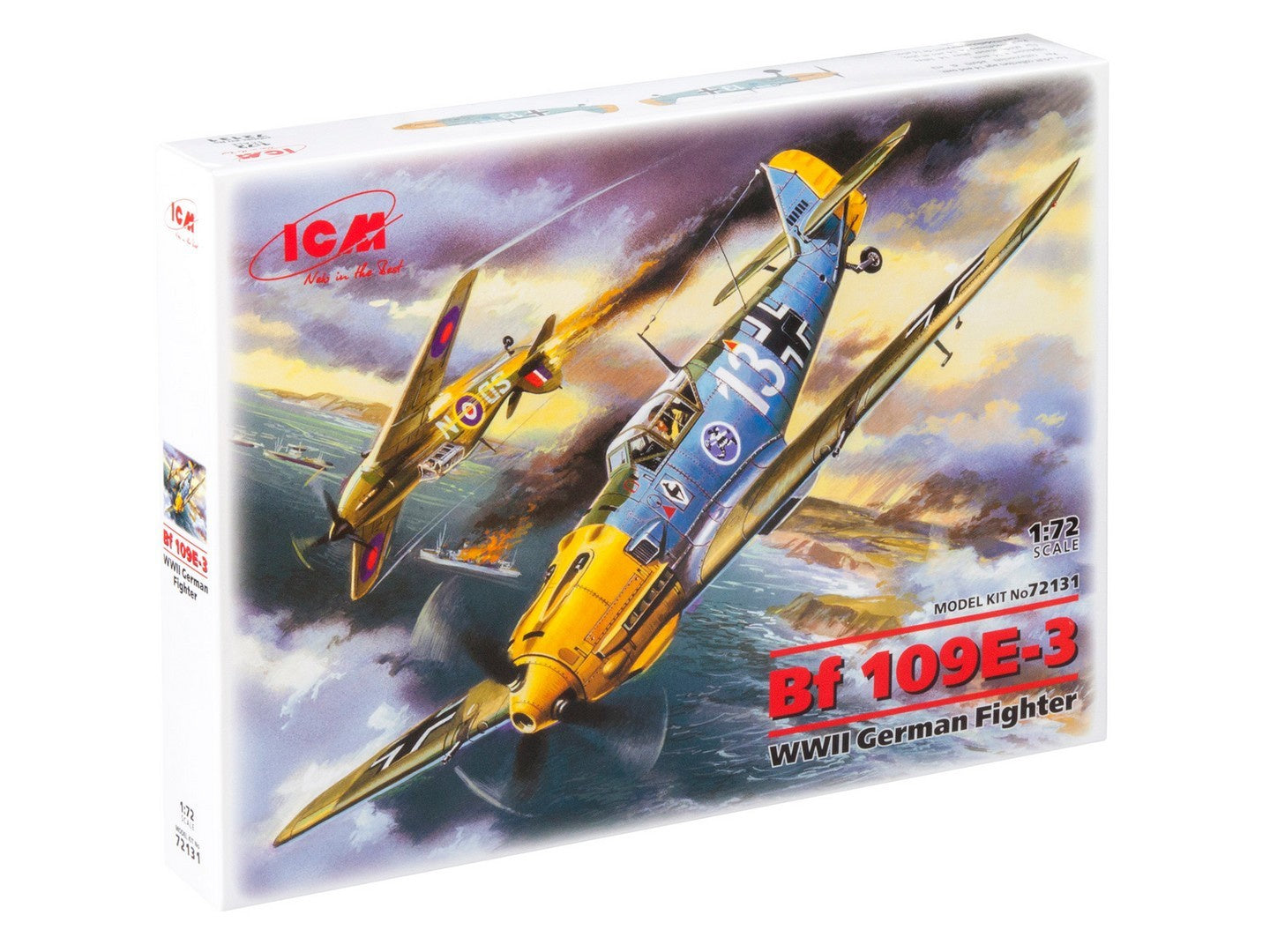 ICM 1/72 Messerschmitt Bf 109E-3 WWII German Fighter Plane ICM72131