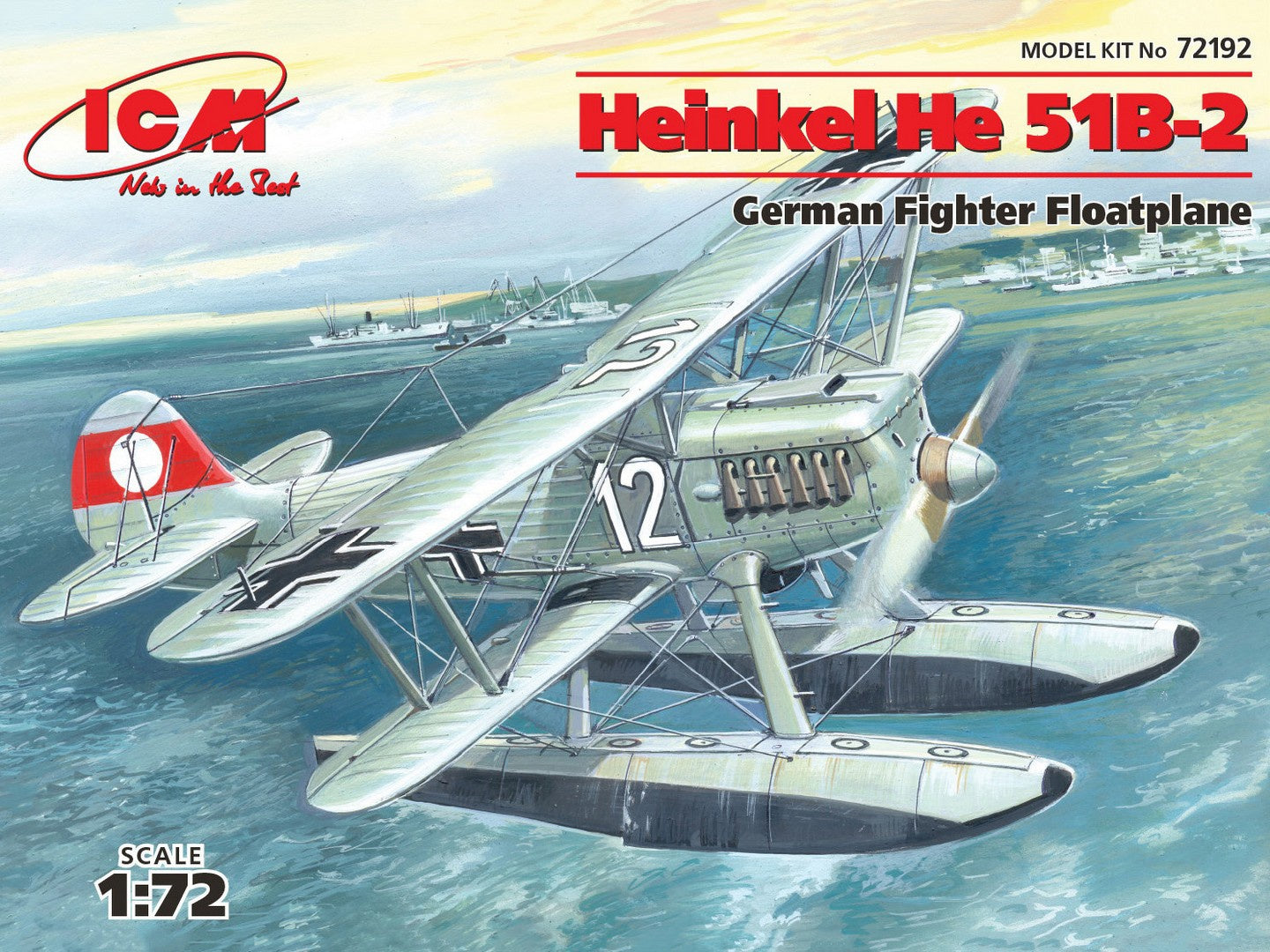 ICM 1/72 Heinkel He 51B-2, German Floatplane Fighter ICM72192
